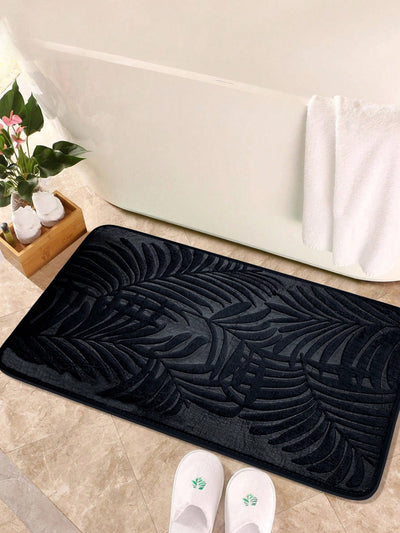 Modern Leaf Patterned Floor Mat: Stylish and Absorbent Addition to Your Home Decor