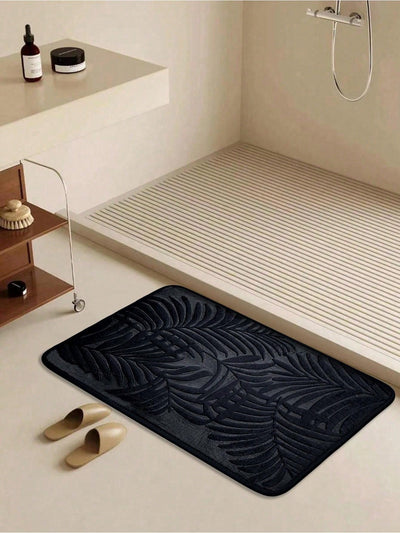 Modern Leaf Patterned Floor Mat: Stylish and Absorbent Addition to Your Home Decor