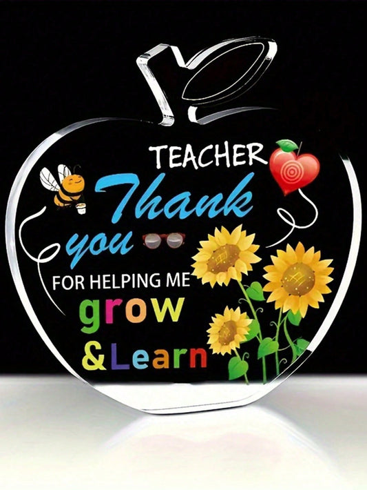 This Acrylic Apple Shaped Teacher Appreciation Plaque is the perfect way to thank those who have helped us grow and learn. Made of durable acrylic, this plaque features an apple design and a heartfelt message. Show your gratitude to teachers by giving them this meaningful <a href="https://canaryhouze.com/collections/acrylic-plaque" target="_blank" rel="noopener">gift</a>.