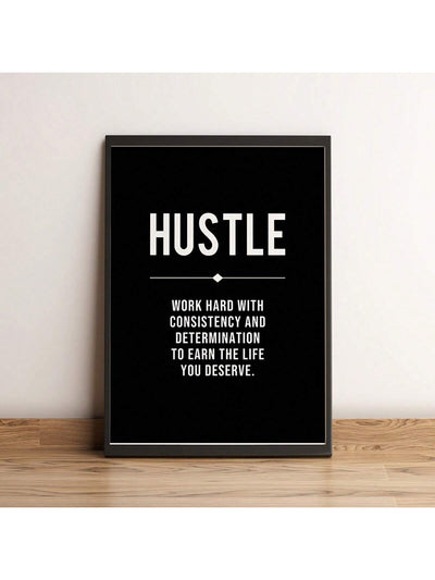 Modern Motivation: 12 Piece Black Canvas Wall Art Set for Home and Office Décor