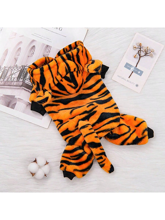 Dress your pet in style this winter with our Tiger Costume Pet Hoodie. The cozy and stylish hoodie will keep your furry friend warm and comfortable, while also making them the center of attention. Perfect for walks in the cold or cuddling up at home.