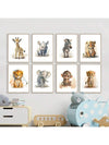 Enhance your nursery with our 8-piece Canvas Poster Modern Art Animal Collection. With a variety of adorable animals, this collection serves as both stylish wall decor and a learning tool. Perfect for bedrooms and fall decorations, it also makes for a thoughtful gift.