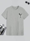 Men's Pigeon Letter Print Round Neck T-Shirt: Fly High in Style