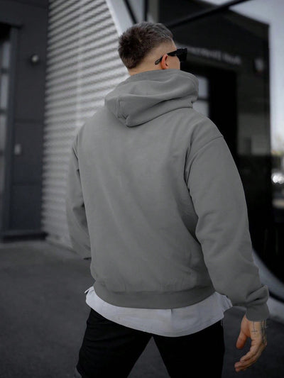 Street Style Men's Letter Graphic Drop Shoulder Hoodie