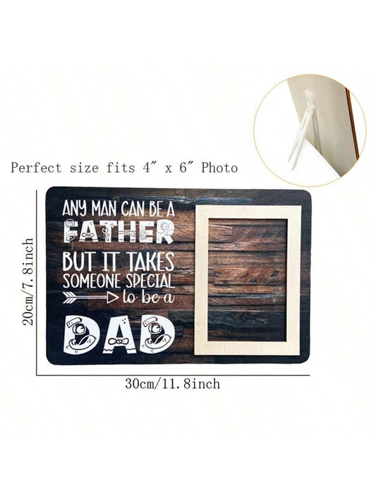 Cherished Memories: Wooden Father's Day Picture Frame - Perfect Gift for Dad, Grandpa, Husband