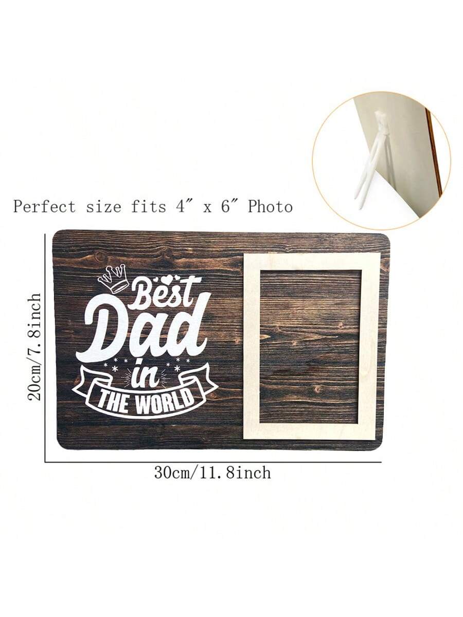 This personalized wooden photo frame is the perfect gift for Father's Day. Show your appreciation for dad with a unique and meaningful gift that can be cherished for years to come. Made with high-quality wood, this frame can be personalized with a special message or photo.