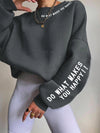 Cozy Chic: Women's Letter Print Drop Shoulder Sweatshirt