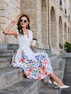 Floral Fantasia: Chic Sleeveless Shirt Dress for Your Vacay Style