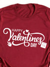 Love in Bloom: wear Women’s Valentine’s Day Printed Short Sleeve T-Shirt