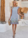 Floral Fantasy: Women's Embroidered Flying Sleeve Dress