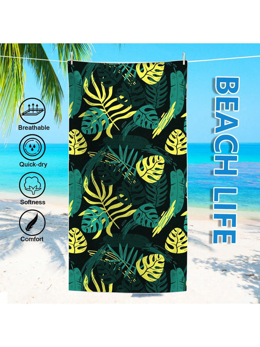 This Coconut Leaf Style Sand-Free Microfiber <a href="https://canaryhouze.com/collections/towels" target="_blank" rel="noopener">Beach Towel</a> is a must-have for your pool, beach, and travel adventures! Made from high-quality microfiber, it repels sand and dries quickly. Take it anywhere and stay sand-free. Enjoy your fun in the sun without any hassle or mess.