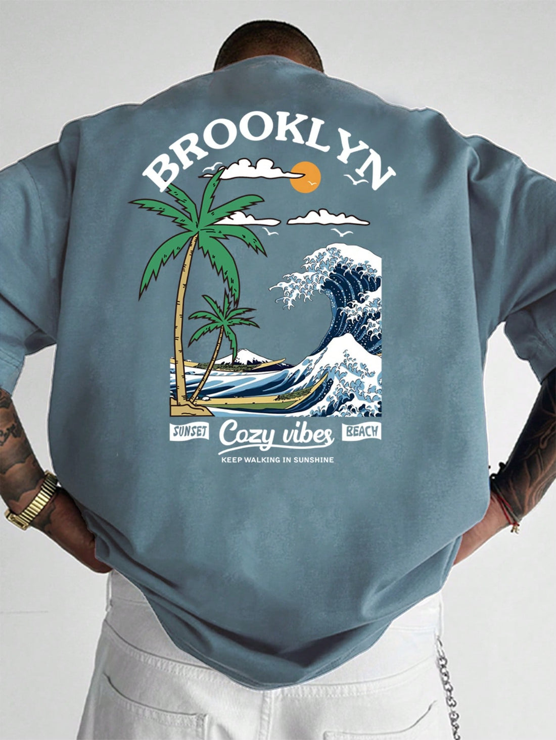 Bring vacation vibes to everyday style with this eye-catching palm tree print tee! Made for the guy who likes to keep it cool and casual, this trendy short-sleeve t-shirt adds a splash of tropical flair to any outfit. Perfect for beach days, backyard barbecues, or making your boyfriend smile on any gift-giving occasion. Who said looking good had to be complicated?