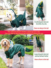 Cartoon Dinosaur Printed Full-Covered Waterproof Pet Raincoat for Small and Large Dogs - Ideal for Outdoor Activities