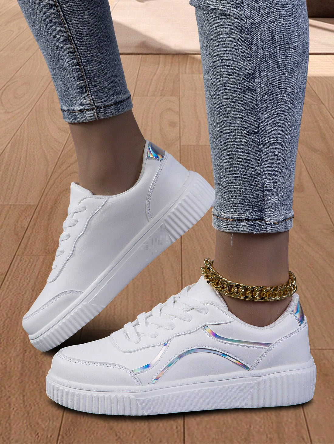 Stay stylish and dry with our Waterproof Leather Running Shoes for Women. Perfect for all seasons and outdoor activities, these shoes offer both fashion and functionality. With their waterproof design, you can stay comfortable and dry in any weather. Made with high-quality leather, these shoes are built to last.