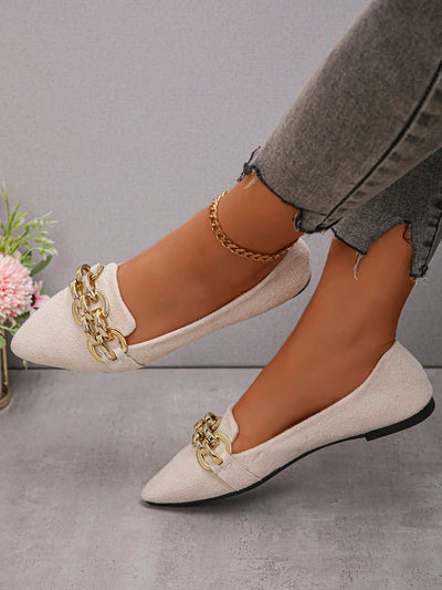 Elegant Butterfly Pattern Pointed Toe Flat Shoes - Lightweight Comfort for Daily Wear