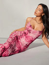 Mermaid Dreams: Women's Ombre Fish Tail Mesh Sheer Backless Cami Dress