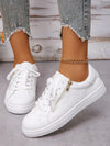 Stylish and Comfortable Lace-Up Sneakers for Women: Perfect for Outdoor Casual Wear