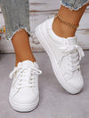 Stylish and Comfortable Lace-Up Sneakers for Women: Perfect for Outdoor Casual Wear