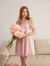 Chic and Elegant: Women's Puff Sleeve Waist Cinched Dress