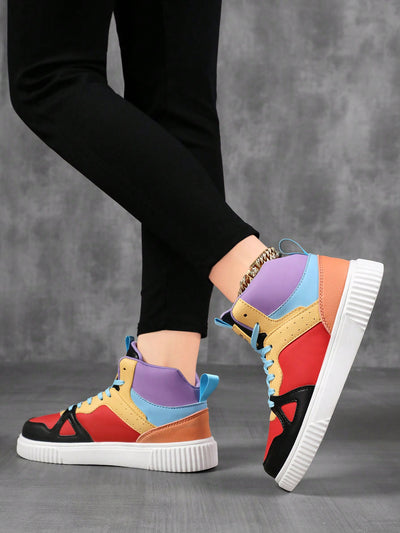 Classic Lace-Up High-Top Sneakers for Women: The Perfect Blend of Comfort and Style