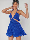 Unleash Your Inner Style Rebel with Haute Ombre Cut-Out Tie Back Pleated Dress