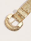 Champagne Glitter Alloy PU Belt - Perfect for Festivals, Parties, and Weddings