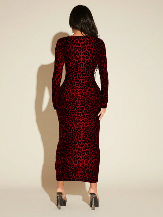 Wild and Chic: Women's Leopard Pattern Print Dress