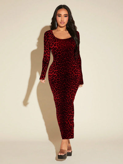 Wild and Chic: Women's Leopard Pattern Print Dress