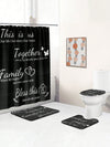 Complete Bathroom Bliss: Stylish Shower Curtain Set with Anti-Slip Mats and Coordinated Accessories