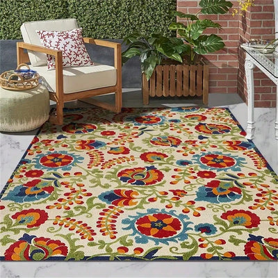 Stylish Tropical Flowers Foam Floor Mat for Home Décor