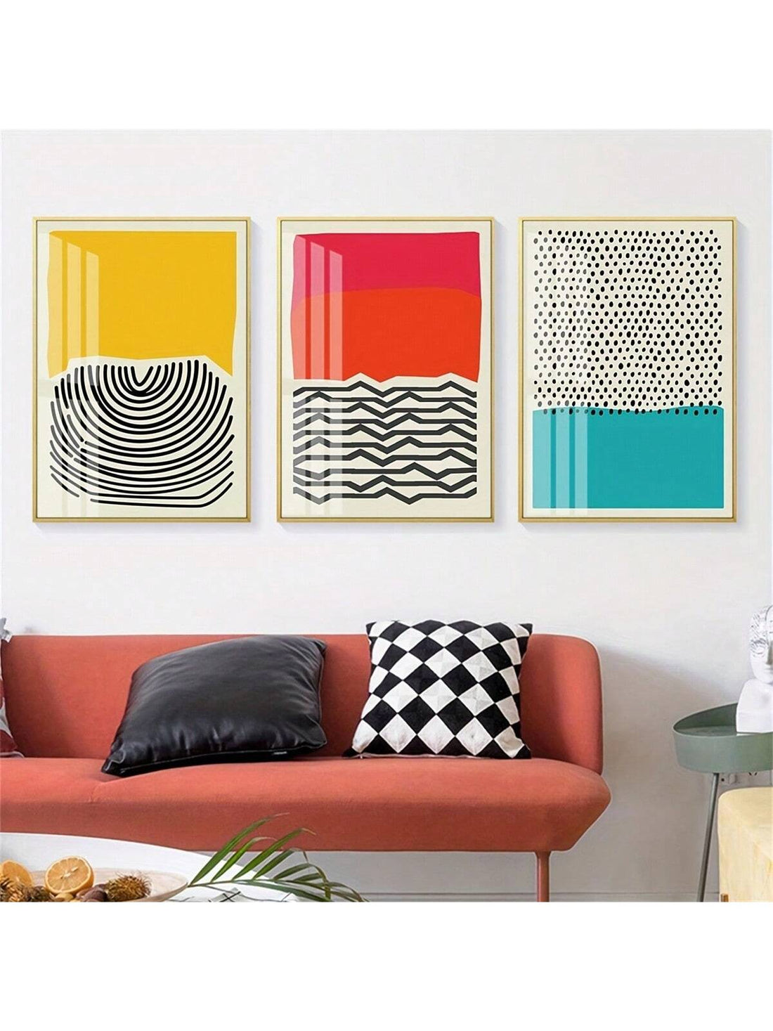 Add a bold and modern touch to any room with this Red and Blue Color Block Geometric Canvas Wall Art Set. Featuring a striking color block design, this abstract decor piece is perfect for adding a pop of color to any space. Elevate your decor game with this stylish and versatile wall art set.