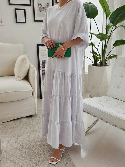 Make a Statement in Style with Long Back Slogan Print Maxi Dress for Women