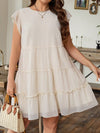 Chic Plus Size A-Line Ruffled Border Dress - Perfect for Casual Summer Days