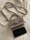 Vintage Chic: One-Piece Contrasting Print Handbag Set with Wallet