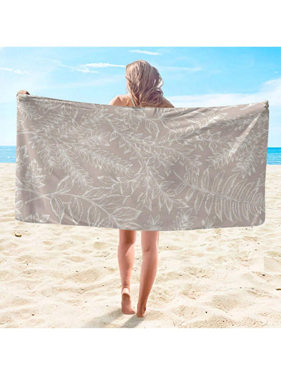 Summer Bliss: Enlarged Ultra-Soft Tropical Plants Beach Towel & Yoga Mat