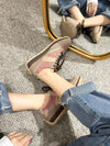 Retro Chic: Women's Leather Agan Shoes - Colorblock Sneakers for Casual and Sporty Looks