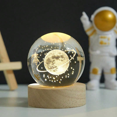 Illuminate the Universe: LED Light-Up Solar System Crystal Ball Night Light