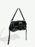 Studded baguette shoulder bag product view 11