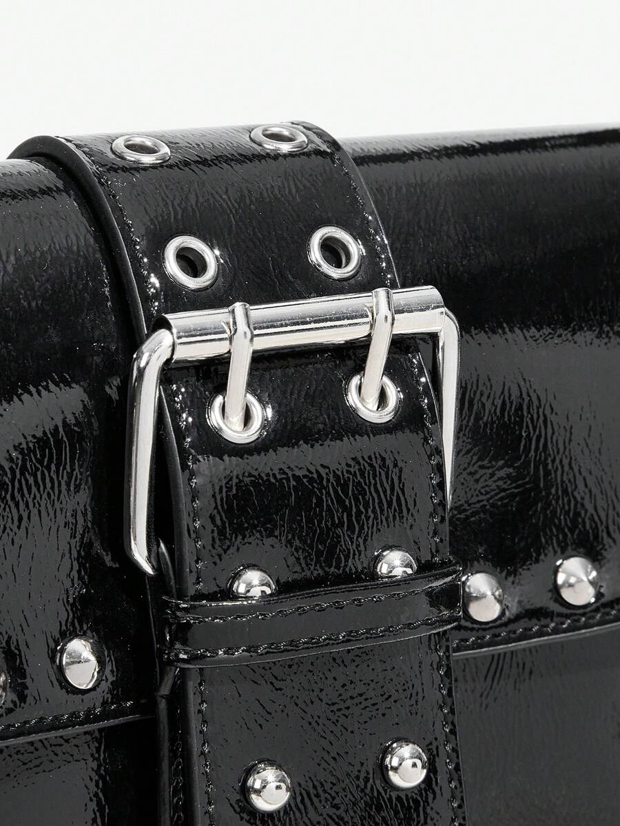 Studded baguette shoulder bag product view 14