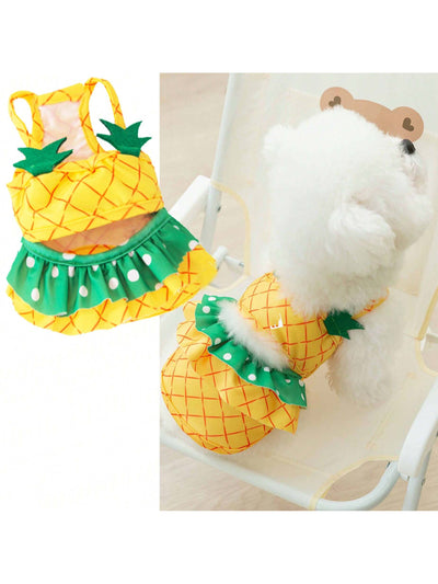 Introducing Pineapple Pup Paradise: Fun Dog Swimwear for Summer! Keep your furry friend cool and stylish with this vibrant and playful swimwear. Made with durable materials, it offers the perfect balance of comfort and functionality for your dog to enjoy the summer. Make a statement at the beach or pool with your pup!