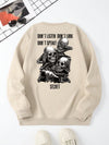 Men's Edgy Skull Print Pullover Sweatshirt: A Bold Statement Piece