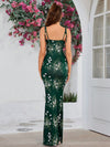 Blooming Beauty: Floral Print Tie Shoulder Mermaid Hem Maxi Cami Dress