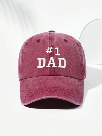 Vintage Baseball Cap: 1 Dad Letter Embroidery - Adjustable, Fashionable, and Suitable for Outdoor and Daily Wear