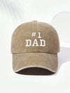 Vintage Baseball Cap: 1 Dad Letter Embroidery - Adjustable, Fashionable, and Suitable for Outdoor and Daily Wear