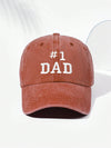 Vintage Baseball Cap: 1 Dad Letter Embroidery - Adjustable, Fashionable, and Suitable for Outdoor and Daily Wear