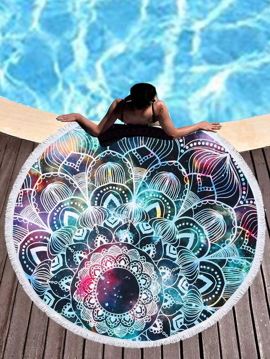 Introducing the Ultra-Fine Fiber Mandala Print Beach <a href="https://canaryhouze.com/collections/rugs-and-mats?sort_by=created-descending" target="_blank" rel="noopener">Mat</a> - your ultimate travel companion. Made with ultra-fine fibers and printed with a stunning mandala design, this beach mat is lightweight and compact for easy transport. Enjoy a comfortable beach day wherever you go, with the added benefit of quick-drying technology.