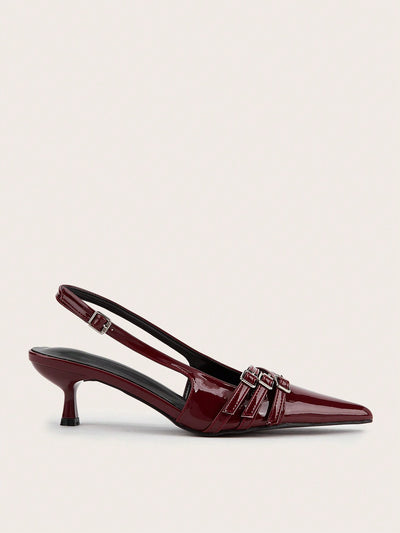 Red Hot Elegance: Patent Leather Stiletto Heels for Wedding Parties