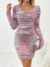 Essence of Elegance: Space Dye Bodycon Sweater Dress