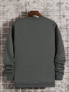 Men's Stylish Long Sleeve Pullover Sweatshirt with Pattern Print