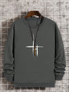 Men's Stylish Long Sleeve Pullover Sweatshirt with Pattern Print